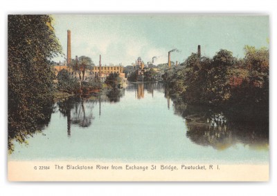 Pawtucket, Rhode Island, Blackstone River from Exchange Street Bridge