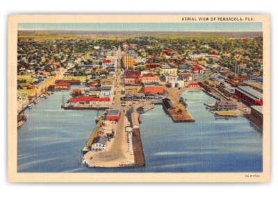 Pensacola Florida Aerial View from Waterfront