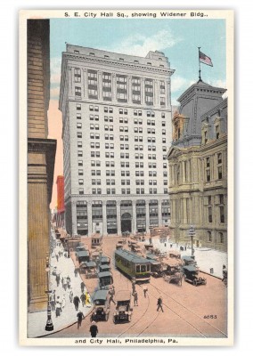 Philadelphia Pennsylvania City Hall Square Showing Widener Bldg