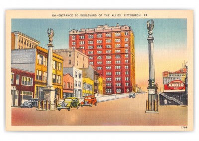 Pittsburgh, Pennsylvania, Entrance to Boulevard of Allies