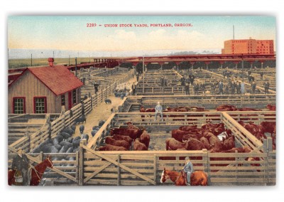 Portland Oregon Union Stock Yards Birds Eye View