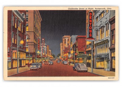 Portsmouth, Ohio, Chillicothe Street at night