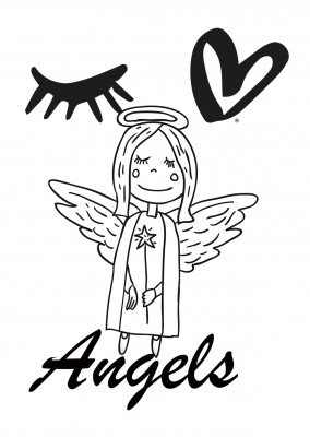 illustration xmas angel on white ground