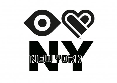 illustration Eye-love New York black and white