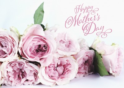Happy mother's day with flowers and white backgroundтАУmypostcard
