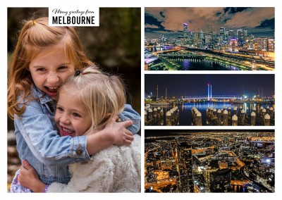 Personalizable greeting card from Melbourne Australia with photos