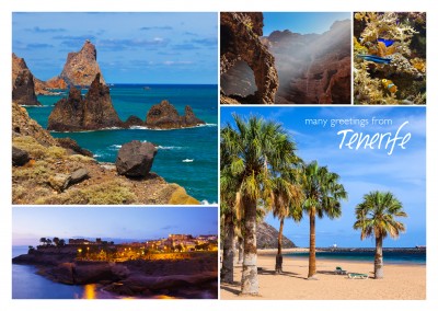 photocollage of Tenerife's nature