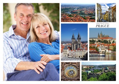 photocollage of ancient, glorious Prague