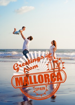 Mallorca stamp in red