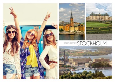 triple photocollage of Stockholm