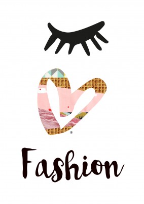 Illustration Eye love Fashion collage