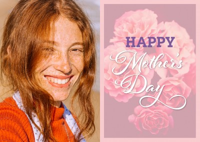 Happy mother's day in fliederbarbenem Design