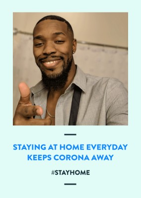  Postkarte Spruch Staying at home everyday keeps Corona away