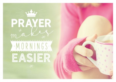 postcard SegensArt Prayer makes mornings easier