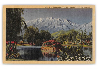 Provo Utah Mt. Timpanogos from Memorial Park Scenic View