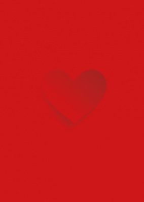 heart postcard red