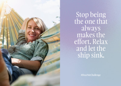 Stop being the one that always makes the effort. Relax and let the ship sink