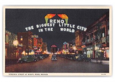 Reno Nevada Virginia Street at Night(1)