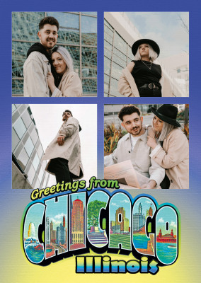 Chicago Retro Style Postkarte
