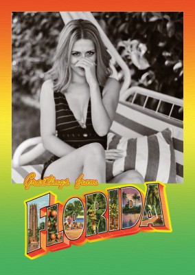 Florida Retro Style Postkarte