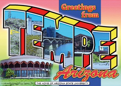 Tempe Retro Style Postcard