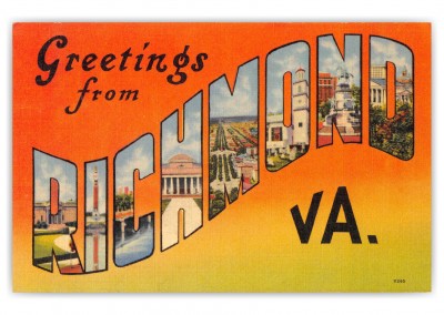 Richmond Virginia Greetings Large Letter