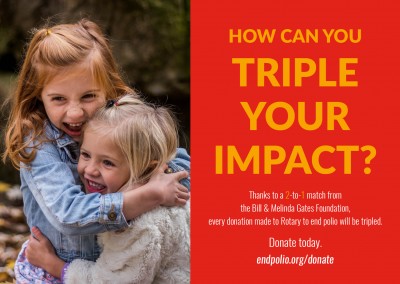 End polio now –  Triple your impact
