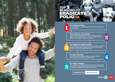 Rotary – 5 razões para erradicar a pólio