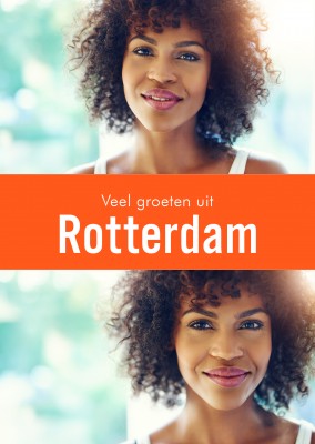 Rotterdam greetings in dutch language orange white