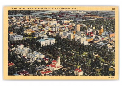 Sacramento California State Capitol Aerial View