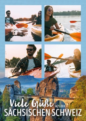 Postkarte Viele Grüße aus der Sächsischen Schweiz