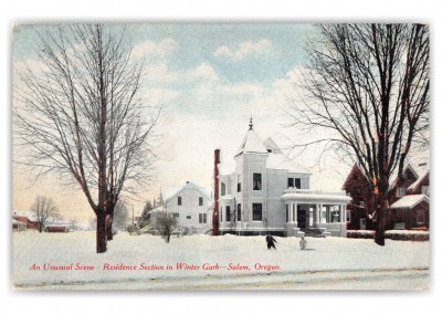 Salem, Oregon, residence section in Winter Garb