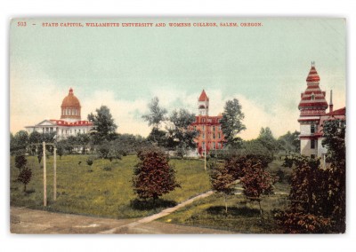 Salem, Oregon, State Capitol, Willamette University and Womens College