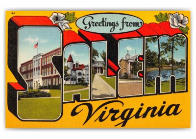 Salem Virginia Greetings Large Letter