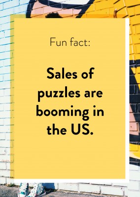 Sales of puzzles are booming in the US