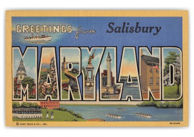 Salisbury Maryland Large Letter Greetings