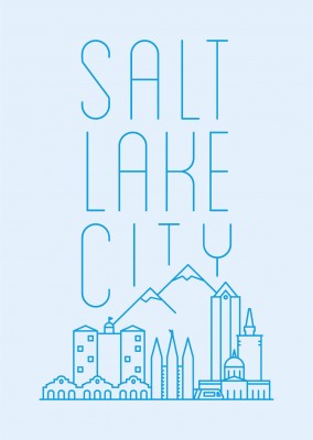 Salt Lake City Skyline Grafica