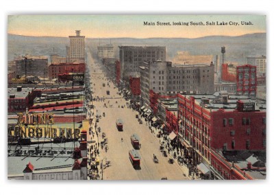 Salt Lake City Utah Main Street Looking South