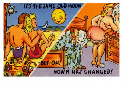 Curt Teich Postcard Archives CollectionIt's the same old moon but oh now it has changed