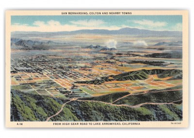 San Bernardino California Aerial View from High Gear Road