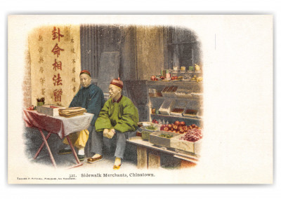 San Francisco, California, Sidewalk Merchants in Chinatown