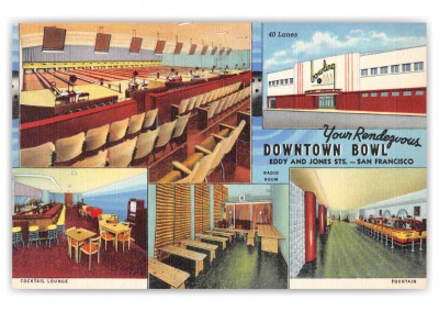 San Francisco California The Downtown Bowl Bowling Alley