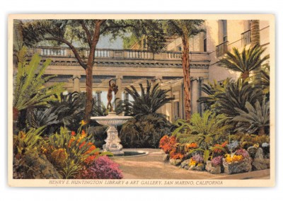 San Marino, California, Henry E. Huntington Library _ Art Gallery fountain
