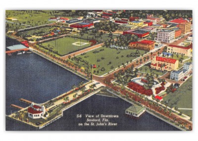 Sanford Florida St Johns River Birds Eye View