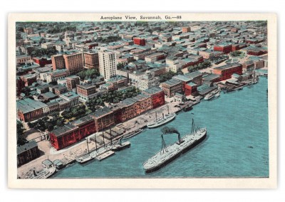 Savannah Georgia Aeroplane View Waterfront