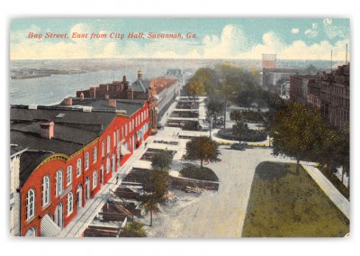 Savannah Georgia Bay Street East from City Hall