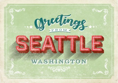 Vintage postcard Seattle