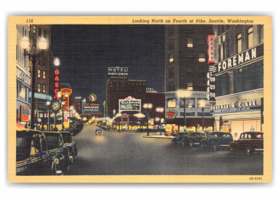 Seattle, Washington, looking north on Fourth at Pike