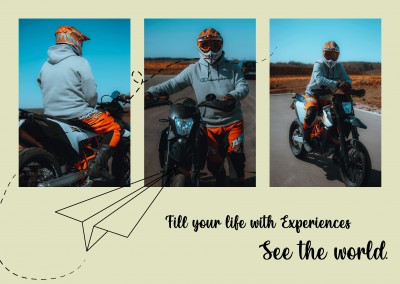 Postkarte Fill your life with experiences See the world