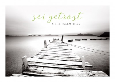 Postkarte SegensArt sei getrost Psalm 31, 25